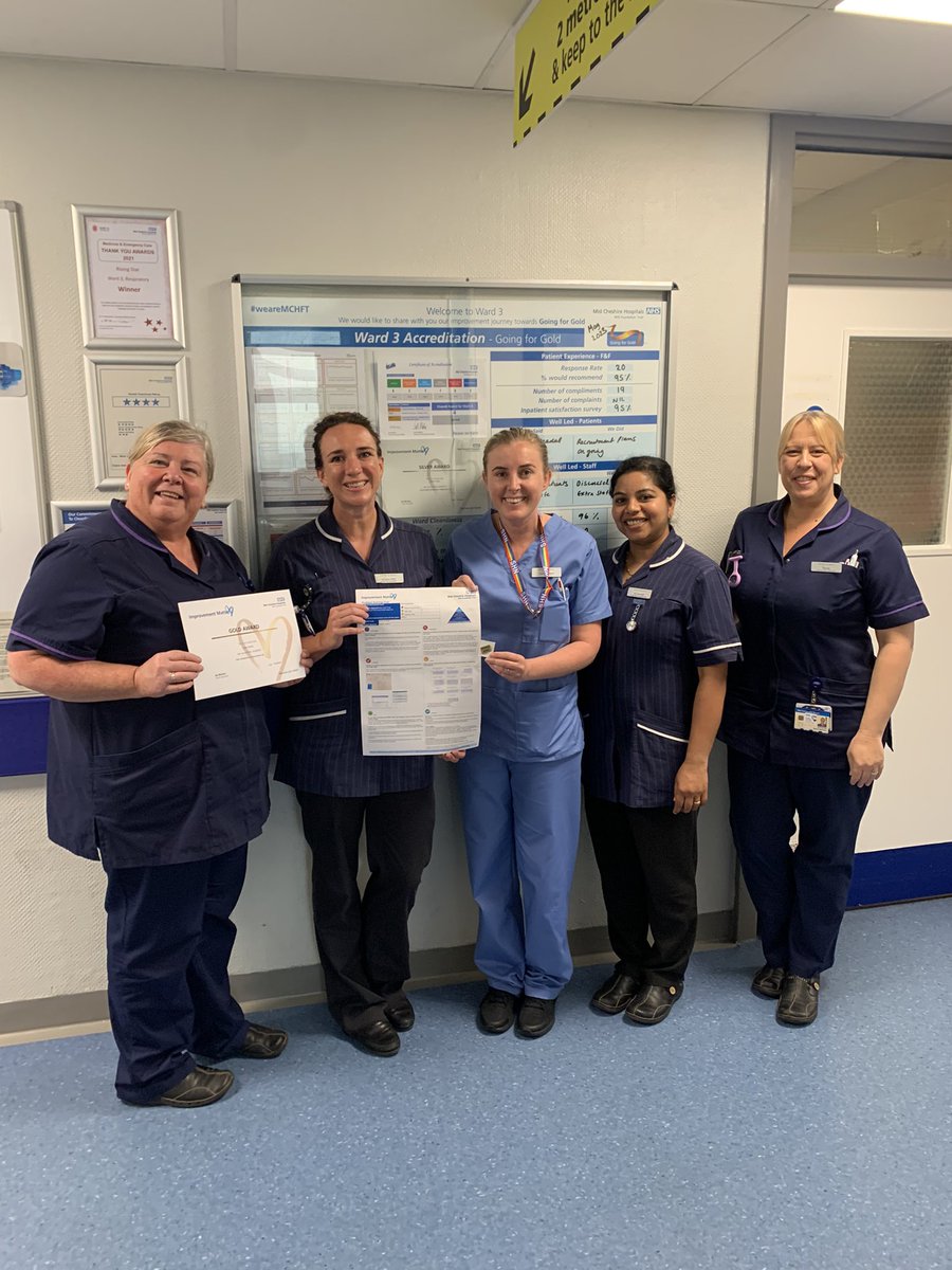 Wow, Laura & the Pain Team have achieved a GOLD Improvement Matters Award for their pain assessment improvement work. They have sustained and spread their improvement across the Trust. Congratulations 👏 @scott1malton @egerton_laura @ClareHammell @GilraineLaura