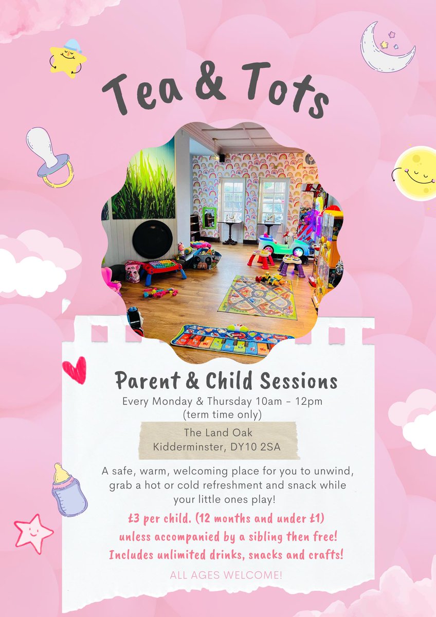 ACTSolutions23's tweet image. This Thursday I will be at Tea & Tots, @MarstonsPLC Land Oak #kidderminster with our Interactive Table
Children of all ages are welcome to pop along
#interactivetable #learningthroughplay #yellowdoor #actsolutions #consultancyservices #marstons