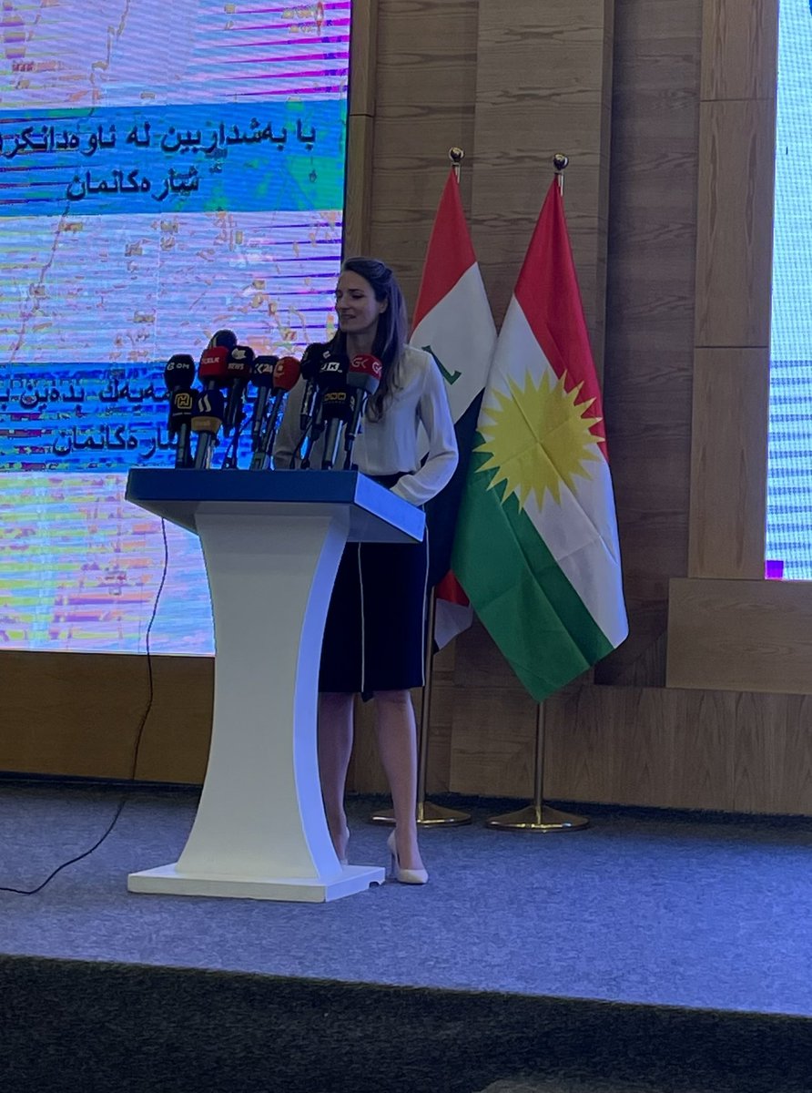nlinkri's tweet photo. This morning I spoke at the ‘Closing conference &amp; Investment Fair’ for the Local Government Resilience Program (LOGOReP). Service delivery to vulnerable communities in KRI needs cooperation between authorities on national and local levels. Thank you @VNGemeenten and partners! https://t.co/IMAkTEwqsU