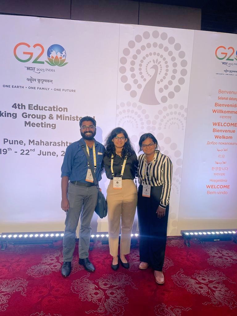 AshwinUday22's tweet photo. Liaisoning @g20org #G20India #G20Edu4all with @the_dope_drug  and @itsmesonaaaa https://t.co/RPKIa1HCJZ