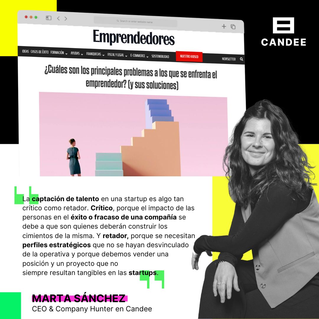 wearecandee's tweet photo. ¿Sabías que algunas #startups fracasan por no tener un equipo bien preparado? 🤔

🗞️ En este artículo de @Emprendedores nuestra CEO, Marta, nos da algunos consejos para encontrar #talento hiperespecializado y lograr el éxito de una compañía.

➡️ https://t.co/puRndFdoDu

#Candee https://t.co/frx011kaim
