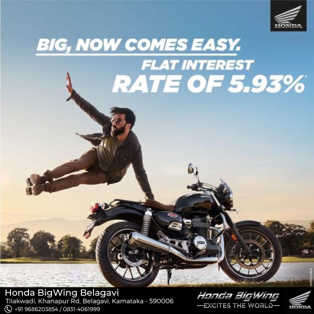 Flaunting your effortless riding style on open roads made easy with a special finance offer on #HnessCB350.
Get a flat interest rate of 5.93% on your favourite H’ness CB350. Head to your nearest #HondaBigWing showroom to know more.
#HondaBigWingIndia #CB350 #YourHighness