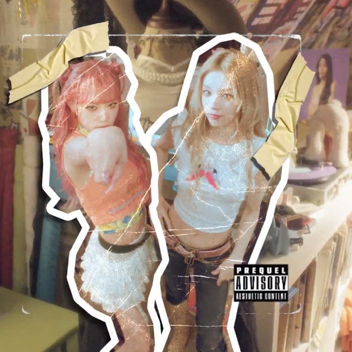 PopBase's tweet photo. Yena and (G)I-DLE's Yuqi reference Olivia Rodrigo's ‘deja vu’ in the music video teaser for their single ‘Hate Rodrigo.’ Out Tuesday, June 27th. https://t.co/BBNmtczLCl