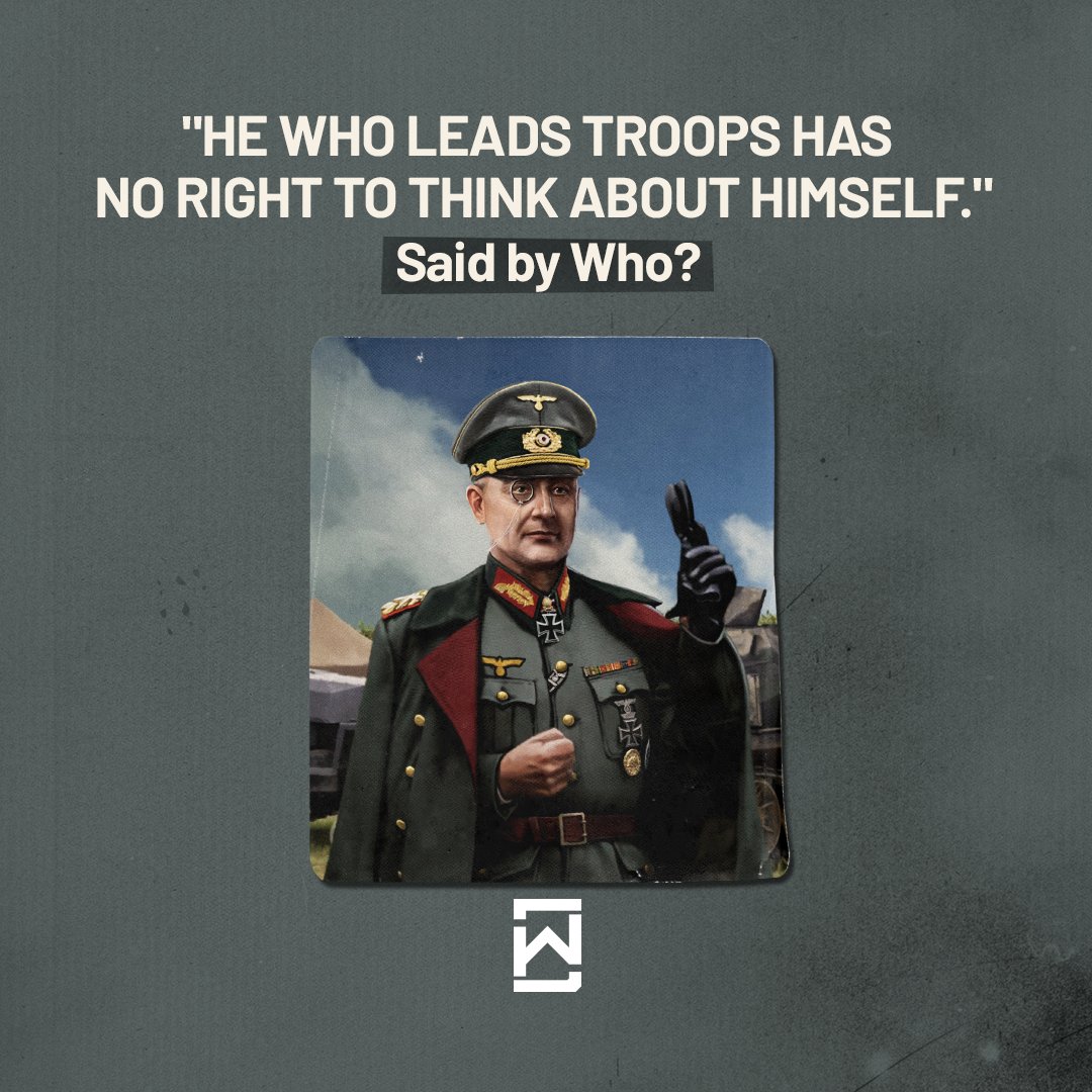 Who is this Legendary Hero with the quote below featured in Storm Warfare?

- Erwin Rommel
- Winston Churchill
- Walter Model

Guess the answer by exploring the clues in the hashtags below!
#StormWarfare #WWII #WW2 #History #Trivia #PanzerCommander #Feuerwehrmann #BattleOfBulge