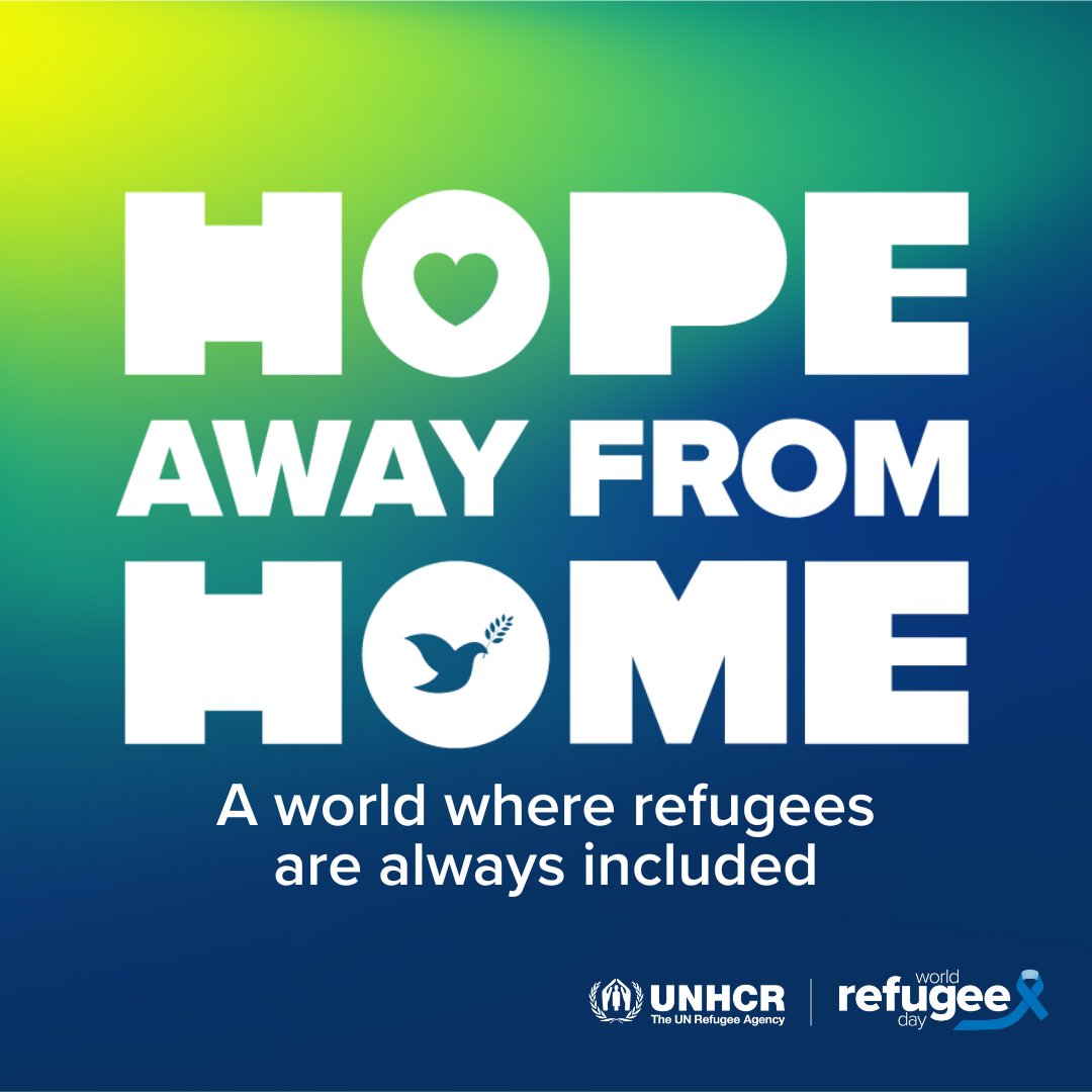 Hope away from home means…

…a chance to thrive in a new country.

…a place to call home in a new city.

…a sense of belonging in a new community.

Let’s create a world where everyone feels included.

#WorldRefugeeDay #WithRefugees