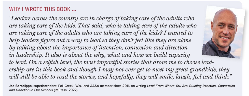 Thanks to @AASAHQ for the shout in #AASAMag. I am beyond humbled at the response to #LeadFromWhereYouAre and if it helps us take care of the adults who are taking care of the adults who are taking care of the kids I will always be happy. Get yours here... a.co/d/7gSYpLT