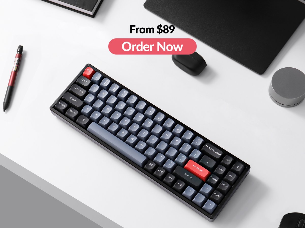 Keychron K14 Pro is now live starting at $89!🎉
70% layout, wireless, and QMK/VIA enabled. Plus hot-swappable and compatible with Mac, Windows, and Linux!
Grab one now👉bit.ly/3JqN7eT

#keychron #KeychronK14Pro #mechanicalkeyboard #wirelesskeyboard #customkeyboard