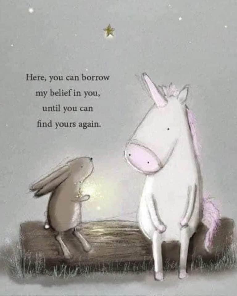 We need others to believe in us until we can believe in ourselves. 🦄

That’s why it’s important to find your flock. You need to surround yourself with people who can light you up and fill your cup until you can refill it on your own. 💡

#believeinyou #findyourflock #unicorns