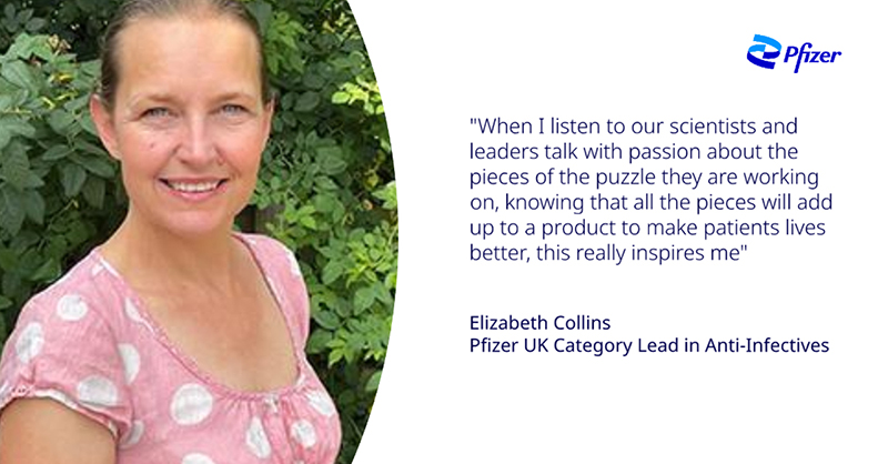 Pfizer_UK's tweet photo. Having worked in Pfizer for over 20 years, Liz Collins, Category Lead in Anti-Infections tells us about her experience, the exciting projects she’s been involved in and the future of pharmaceuticals. Read the article below ⤵️ #womeninSTEM