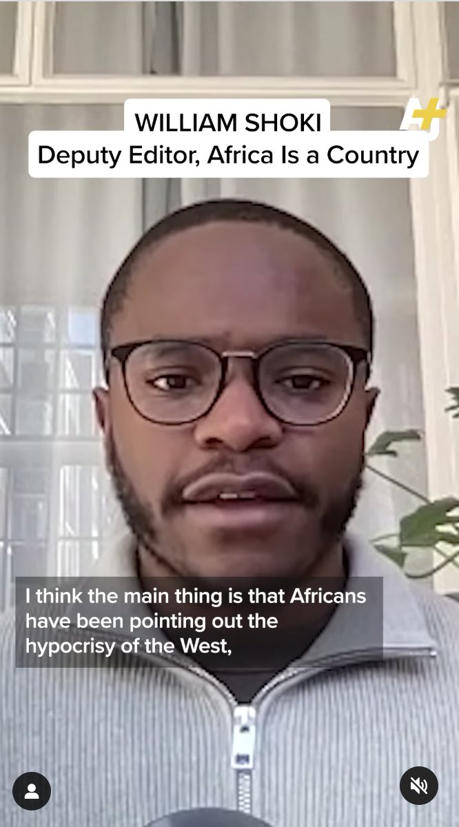 On @ajplus, colleague @shokispeare breaks down African views of Russia's invasion of Ukraine. It is worth watching till the end. instagram.com/reel/CtrggyPAc…