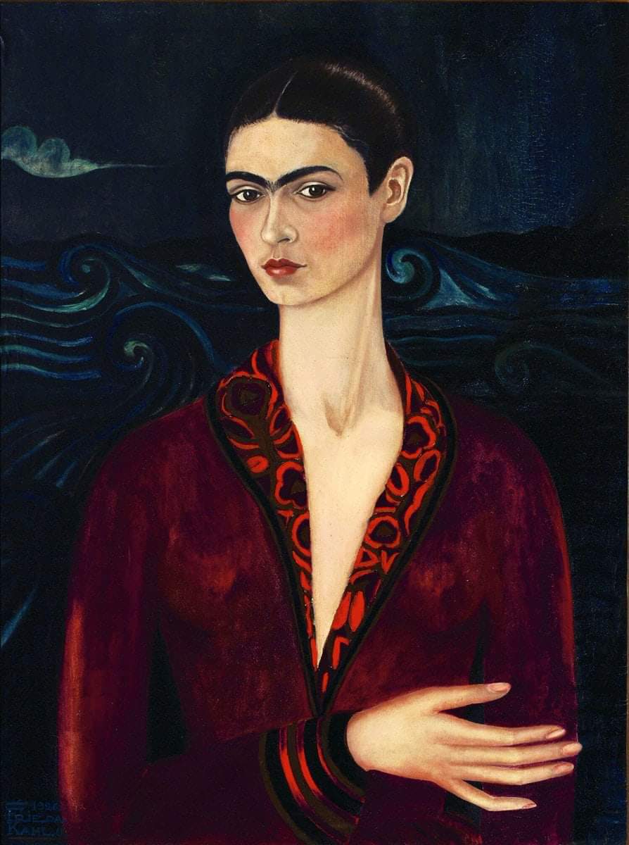 RT @24Collections: Self Portrait in a Velvet Dress. 
Frida Kahlo, 1926. https://t.co/sg2INPecN9