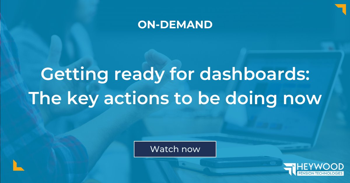 Our recent #pensionsdashboards webinar is now available to watch on-demand on our website.

Hear from Heywood and industry experts as our panel discuss the recent DWP update, and focus on the key things you should still be doing in your preparations.

lnkd.in/eNFRYP-C