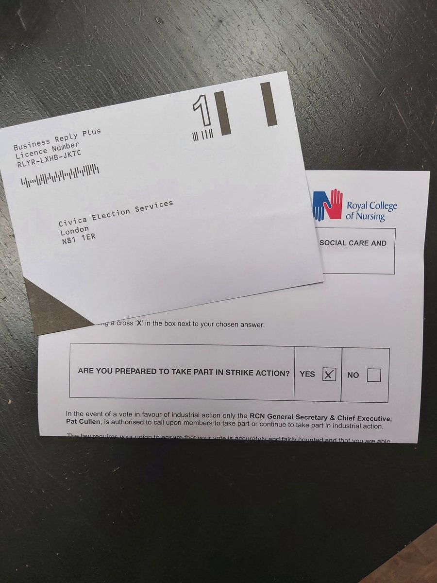 Finally, it's arrived 🙌 
Thank you @patcullen9 @PMarquisRCN 
@RCNGloucester
for your efforts chasing this up for me! 😀
Come on @RoyalMail don't let me down now!
#FairPayForNursing
#VoteForStrike
#RCNStrike