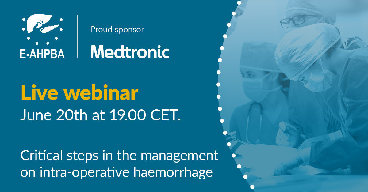 TONIGHT 👉 “Critical steps in the management of intra-operative haemorrhage” sponsored by @Medtronic ⏰ 20th June 23 1900 CET Register for FREE : 🔗lnkd.in/dTFgpvS @HPBCambridge @NavarroHPBSurg @Giampaolo_Perri