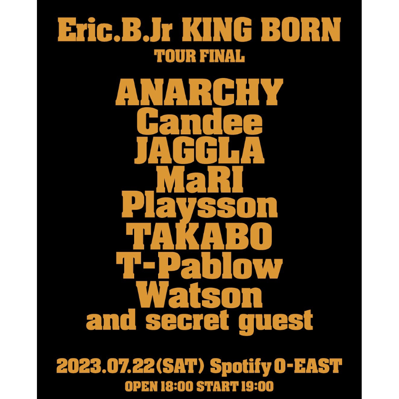 eplus_live's tweet photo. ใฉใใใผใEric.B.Jrใ
1stใขใซใใ #KINGBORN ใๅผใฃใใใ
่ช่บซๅใฎใฏใณใใณใฉใคใใ้ๅฌ๐
๐ฅGUEST๐ฅ
#ANARCHYใ#Candee
#JAGGLAใ#MaRI
#Playssonใ#TAKABO
#TPablowใ#Watson
...and secret guest
๐
7/22(ๅ) ๆฑไบฌใปSpotify O-EAST
๐ซใใฑใใๅฅฝ่ฉ็บๅฃฒไธญ๏ผ
โ ๅ
็้ ใๅฃฒๅใๆฌก็ฌฌ็ตไบ๏ผ