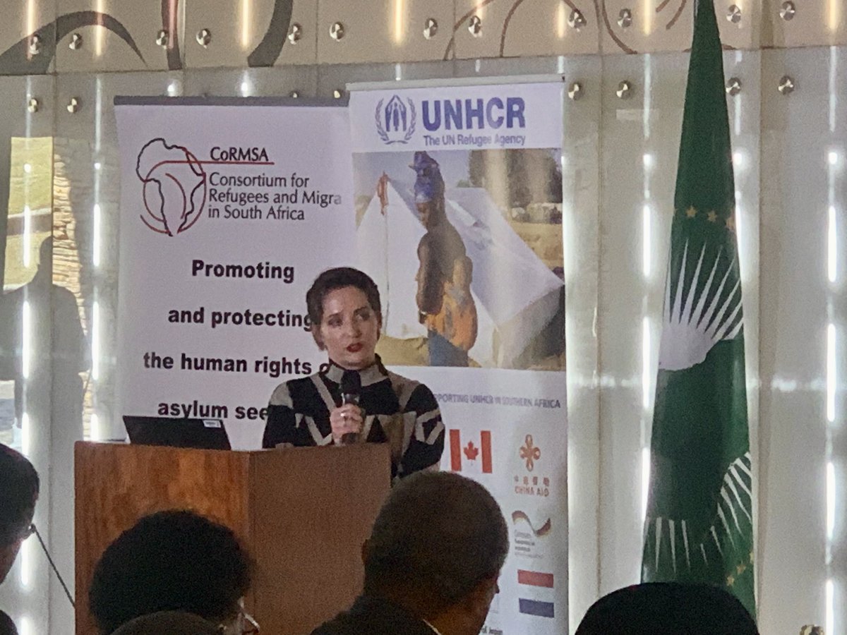 Ms Bianca Knight, project officer at the Women’s Right unit and SRRA alumni coordinator presents on the sexual and reproductive health rights of asylum seeking, refugee and migrant women in South Africa at the World Refugee Day organised by the UNHCR

#worldrefugeeday2023