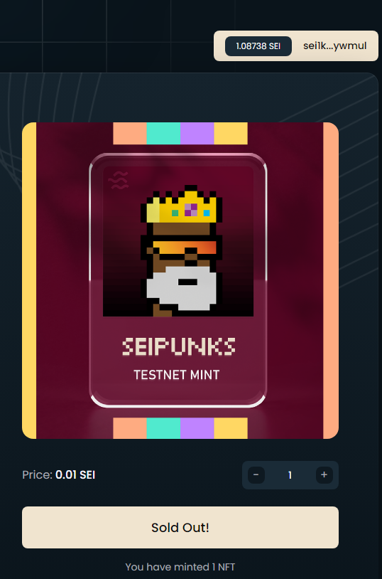 KenzoFredrick's tweet photo. @SeiPunks_NFTs @SeiNetwork @webump_ @MizuMarket sei1kmfgalk954a2e9hffj9z5wwh4chvq9dm7ywmul

nft was lit bro! https://t.co/LGsnm2o8AB