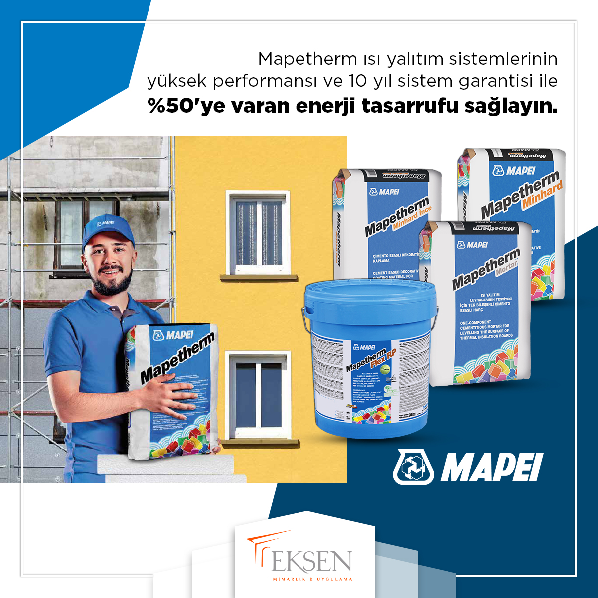 Dünyanın lider yapı kimyasalları üreticisi olan Mapei ürünlerini ana bayiden temin edebilmek için bio'daki linkten bize ulaşabilirsiniz!

#eksenmimarlık #eksenmimarlıkuygulama #çatıpenceresi #mapei #mapetherm #ısıyalıtımı #tasarruf