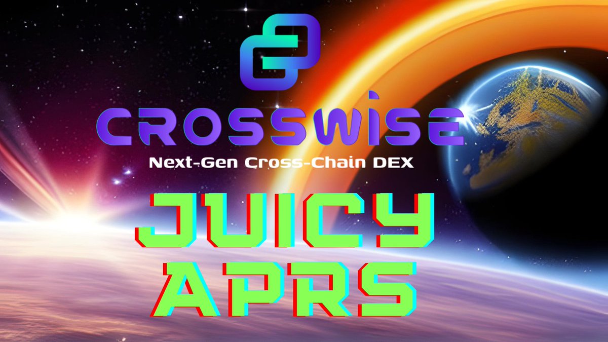 Provide liquidity on Crosswise.finance now and earn up to 23.000% APR 🚀
9 Trading pairs including Stable coins 🪐
Join us now: linktr.ee/crosswisefi

#dex #BNB #crypto #altcoin #CryptoGems #investing