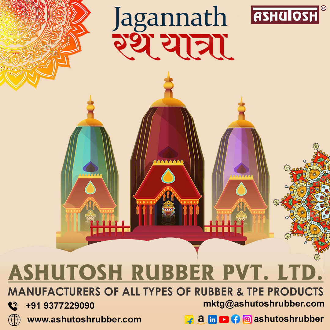 May Lord Jagannath shower his blessings on You and Your Family on the auspicious occasion of Rath Yatra.
#ashutoshrubber #festival #rathyatra #jagannath #krishna #rubberparts #rubberandplastic #rubberindustry #rubberproducts #rubber #rubberpartmanufacturer #qualityproducts