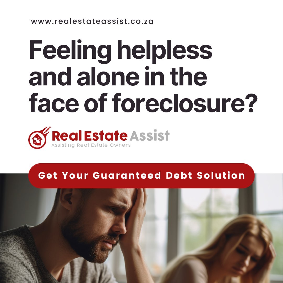 We offer the best possible solutions to help homeowners save money and prevent equity loss, providing peace of mind and financial stability. realestateassist.co.za  #StopForeclosure #PropertyRescue #MortgageAssistance #SaveYourHome #RealEstateAssist #ForeclosurePrevention