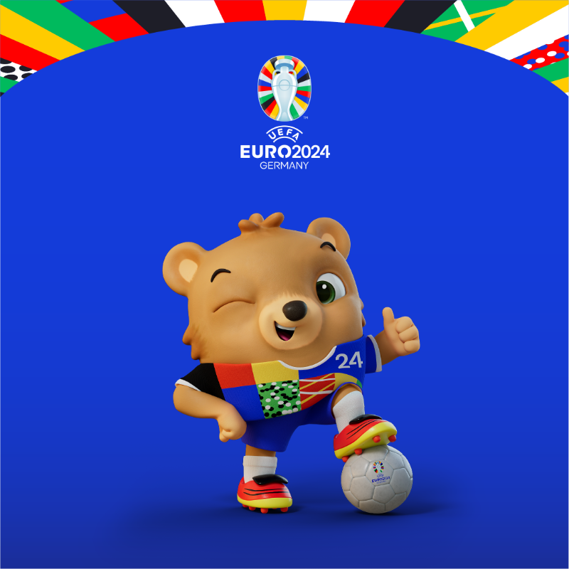 UEFAEURO's tweet photo. 👋 Say hallo to the #EURO2024 mascot!

🧸 The cute teddy bear aims to inspire 10 million children across Europe to get active, challenging pupils to #MakeMoves.