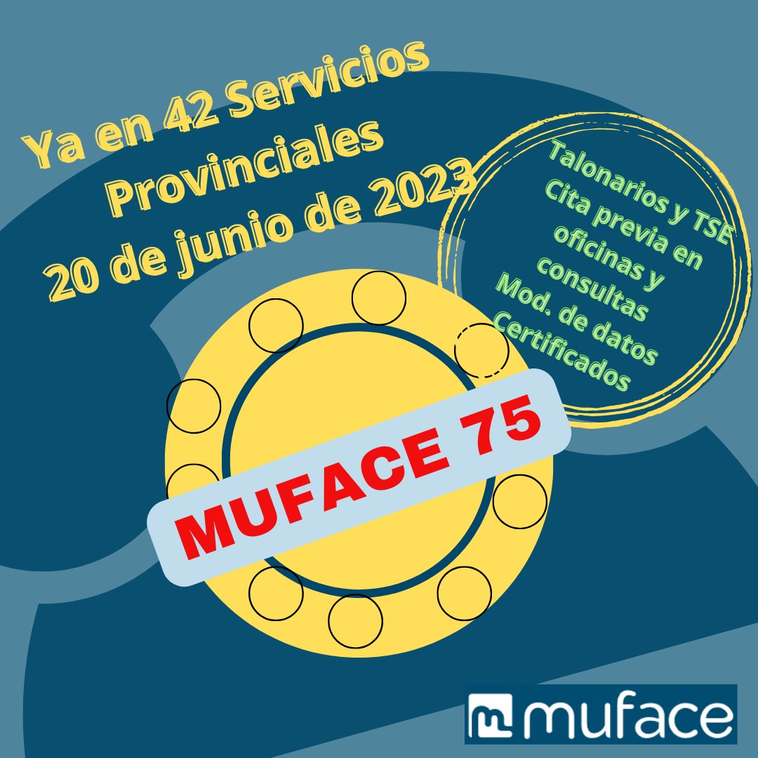 MUFACE 75➕ EN 42 OFICINAS

📞Servicio telefónico para mutualistas de 75  años y ➕
✅Solicitud de cita, talonarios, TSE..
✅Reservado a personas mayores
🚀El modo efectivo de neutralizar la #brechadigital
#acadacualsucanal
muface.es/muface_Home/mu…
⬇️
