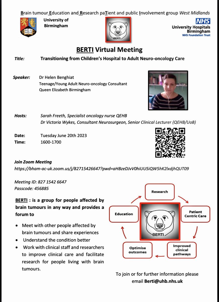 BERTIbrain1's tweet photo. Today is the day! Please join us at 4pm @BchNeuroOnc @williamblo @ProfCWatts @IcgsUob @brainstrust @BrainTumourSupp @braintumourrsch @BrainTumourOrg https://t.co/S950Nmw8RM