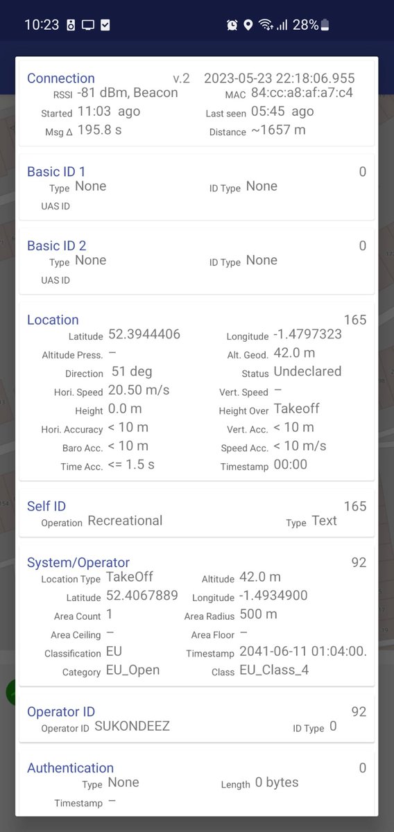Anastasis_King's tweet image. RemoteIDSpoofer 

🔗 github.com/jjshoots/Remot… 

An ESP8266/NodeMCU Drone RemoteID Spoofer. Built based on work done by sxjack &amp;amp; SpacehuhnTech.

This spawns 16 different fake drones tx RemoteID,with them all flying in random...

#SoftwareDefinedRadio #SDR
#RemoteID #UAV