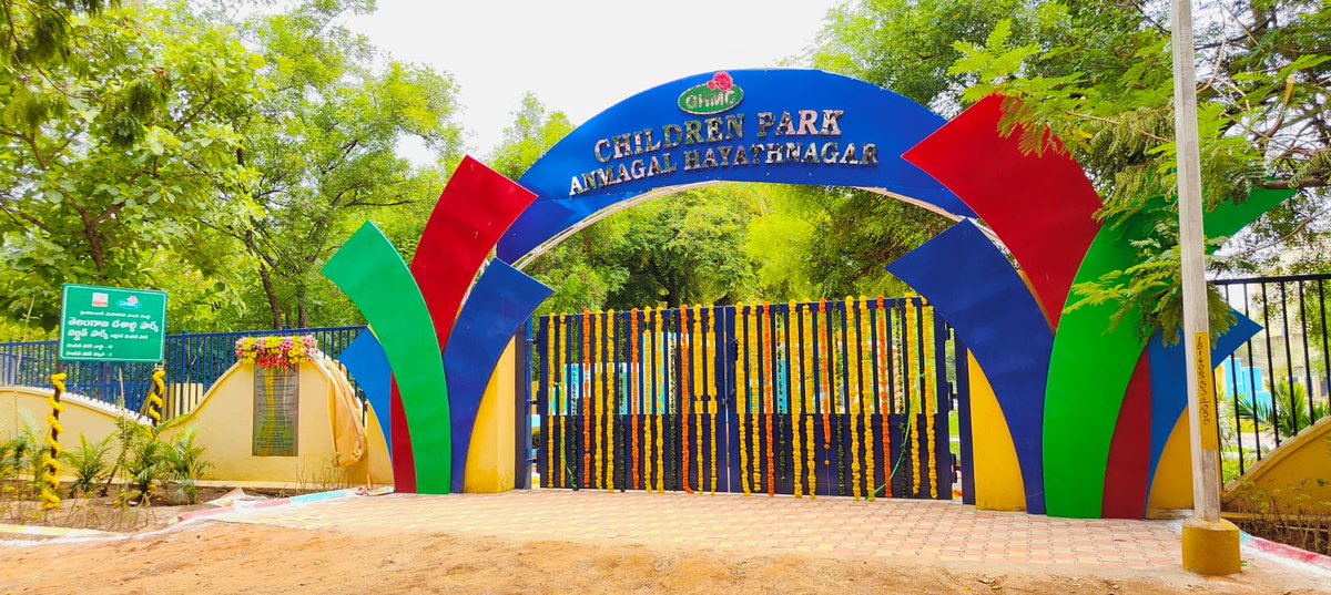 As part of Haritotsavam under Telangana Rashtra Avatarana Dashabdi Utsavalu, Inaugurated  Dashabdhi Children Park at Anmagal, Hayath Nagar @KTRBRS @arvindkumar_ias @GadwalvijayaTRS @CommissionrGHMC @GHMCOnline
