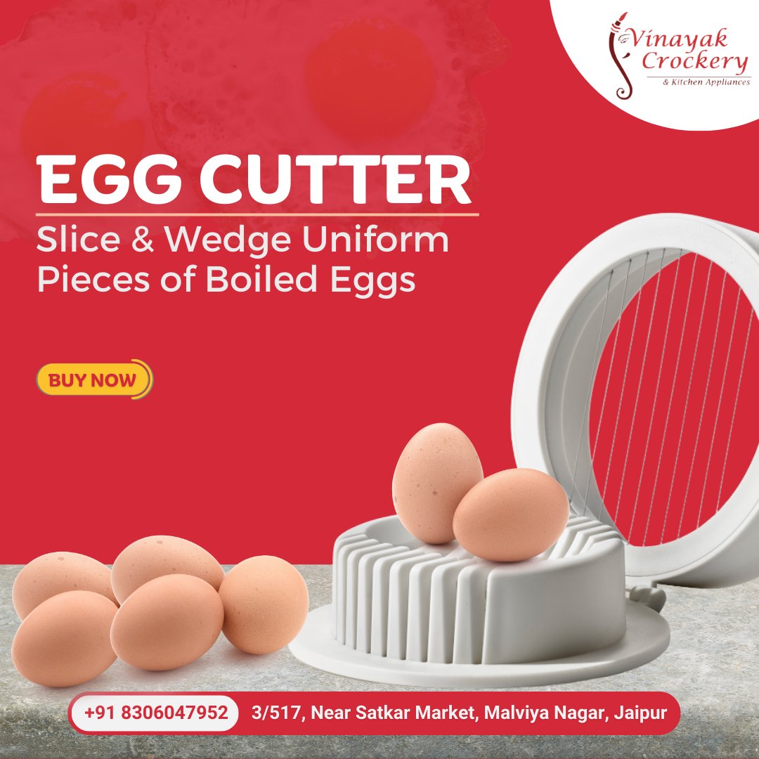 VinayakCrockery's tweet image. Effortlessly Slice Eggs with our Stainless Steel Eggs Cutter🥚🍳

Get yours today!🛒

Visit our store:- 3/517, Near Satkar Market, Malviya Nagar, Jaipur
call now at :- 8306047952

#eggs #eggcutter #vinayakcrockery  #RathYatra #भगवानजगन्नाथ #RRKPKTeaser #RamCharan