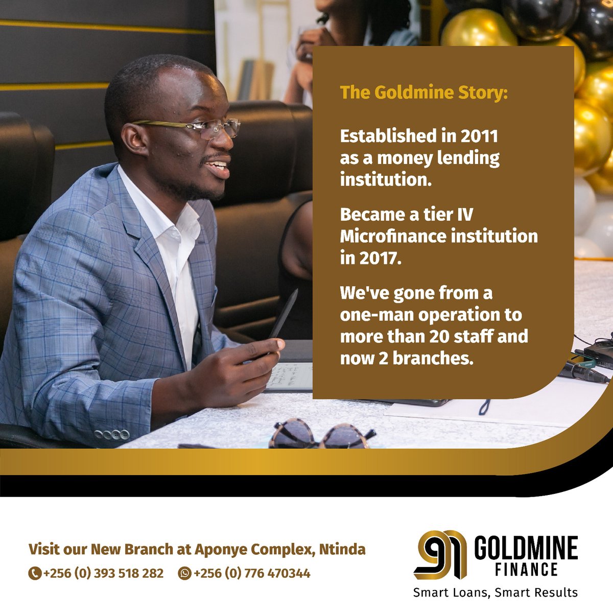 What's your story? 😅 

This is the #GoldmineFinance story in brief. 

We exist to serve you and we keep growing because of you. Thank you! 

#SmartLoansSmartResults