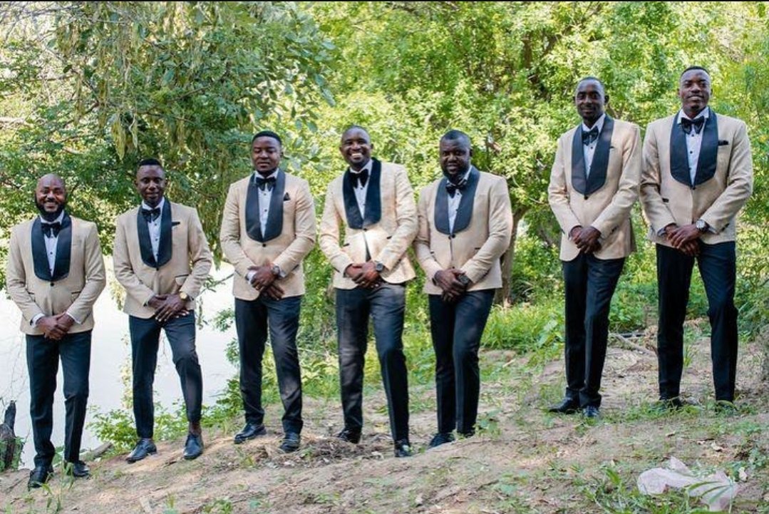 📌 Namibia 🇳🇦 

Groom and Groomsmen clad in our premium Tuxedos 🕴🏾🕴🏾🕴🏾🤵🏾‍♂️🕴🏾🕴🏾🕴🏾