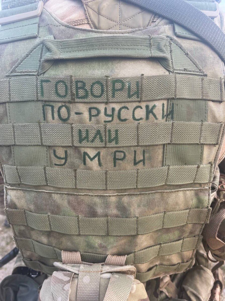 'Speak russian or die'
Not really suprising coming from russian invaders. People have been killed for speaking Ukrainian by occupational forces since as early as 2014.