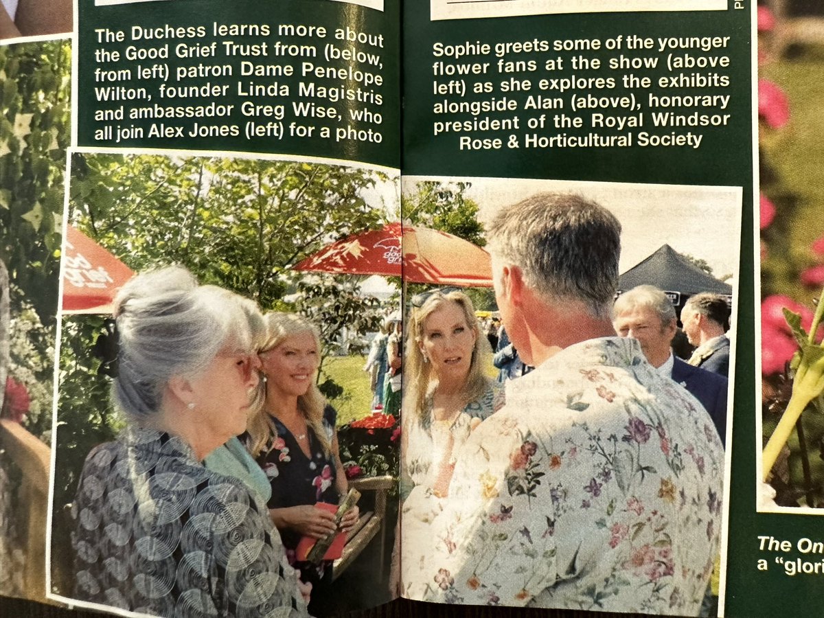 goodgrieftrust's tweet photo. Thank you to @hellomag for this fabulous article in this weekβs magazine.
It was wonderful to meet HRH the Duchess of Edinburgh at our #SitWithHope launch at the Royal Windsor Flower Show & discuss this new national initiative.
π§‘βοΈ#HelpandHopebenches #PledgeaPlaque https://t.co/nraSKbKH1F