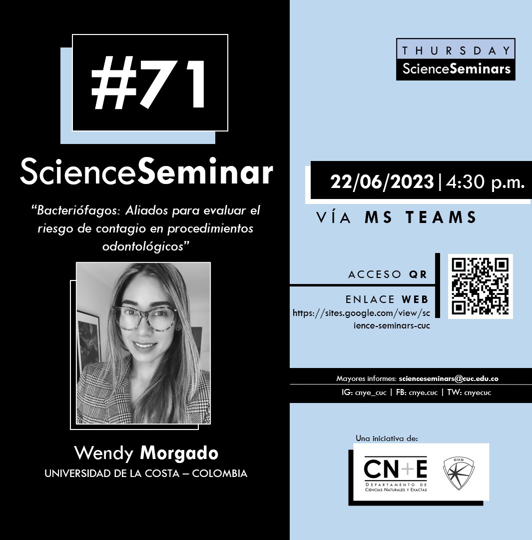 cnyecuc's tweet photo. El #ThursdayScienceSeminar número 71 será con Wendy Morgado, profesora de nuestro Departamento 💫
Visita el enlace en nuestra bio (o escanea el QR) para registrarte al evento.
¡Te esperamos! https://t.co/blnDFCYFhz