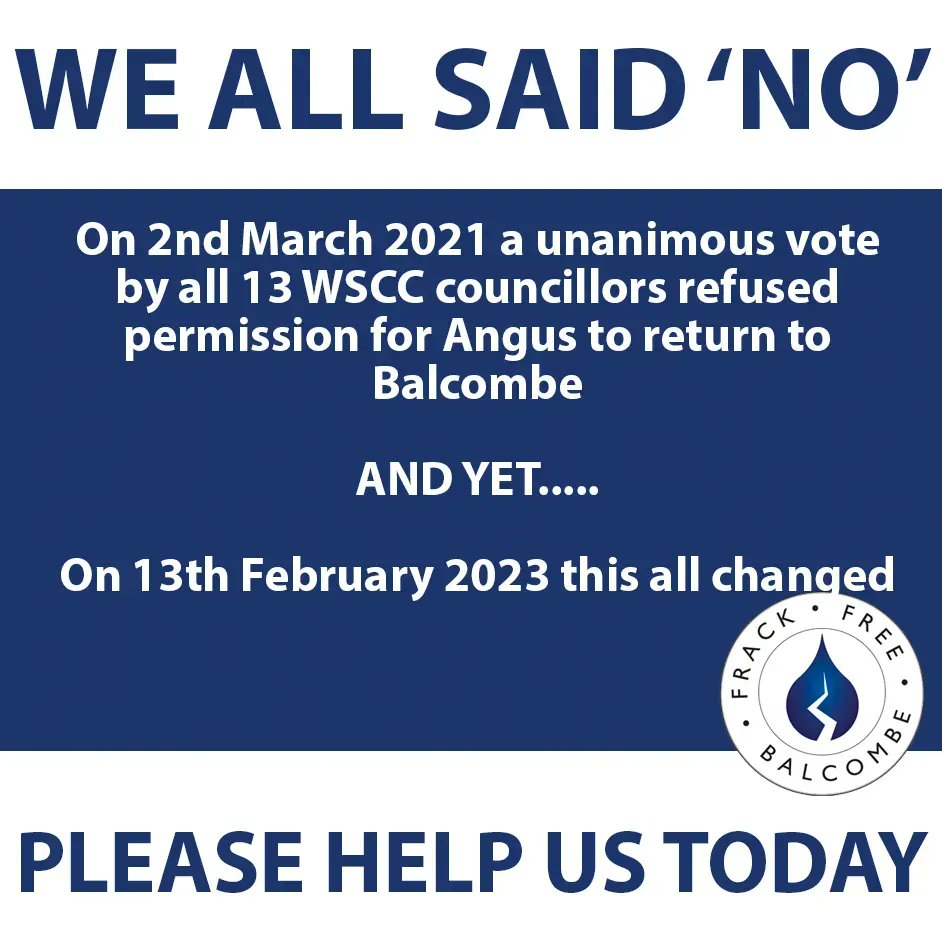 WE ALL SAID "NO" ❌ 

We all said no to oil exploration in Balcombe.
We are now having to fight again.

Read our story and about ways you can help here: buff.ly/3MUFs9R 

#wesaidno #sussex #fracking #stopbalcombeoil
