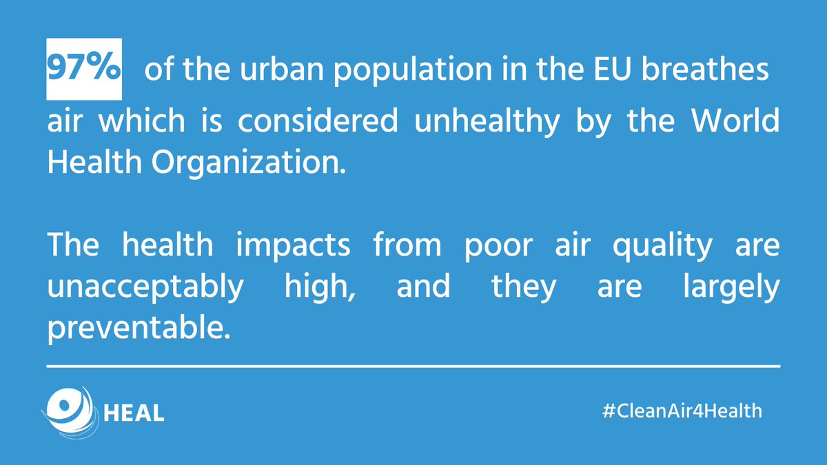 ⚠️ Everyone is vulnerable to the impacts of #AirPollution.

🩺 100+ health & civil society groups urge 🇪🇺 environment ministers to prevent disease, save healthcare costs and help protect those which are most at risk.

➡️ bit.ly/3BCQjPM 

#CleanAir4Health