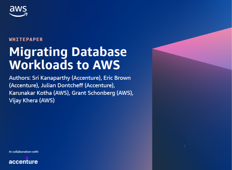 anacavez's tweet photo. A successful database migration to the cloud is no small undertaking. Download this free eBook to learn more about how Accenture and AWS can help customers assess their current landscape, identify an optimal future state on AWS, and develop a strategy.   https://t.co/2gjZ4Ykk9Z https://t.co/fm7t6dabpZ