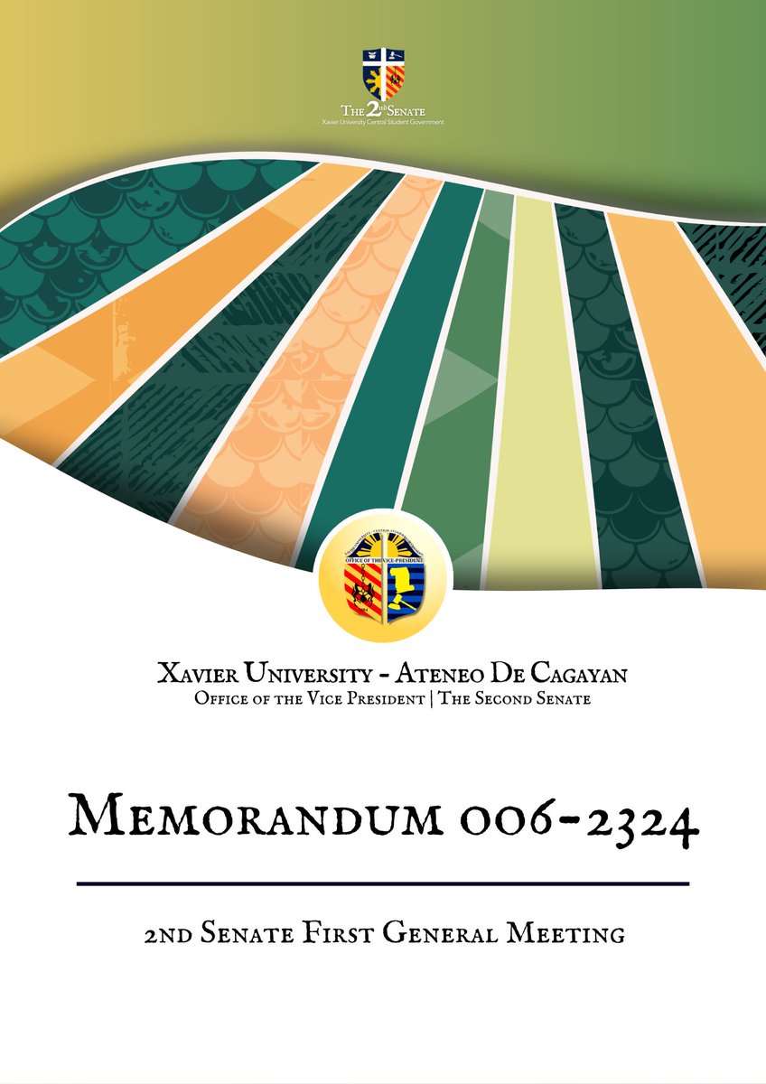 xucsgovp's tweet photo. [READ]  

Vice President's Memorandum 006-2324 RE: 2nd Senate First General Meeting  

Link to full memorandum: https://t.co/8waoyNlxYd 

#KaCSG 
#XavierAteneo https://t.co/57lcLffDRU