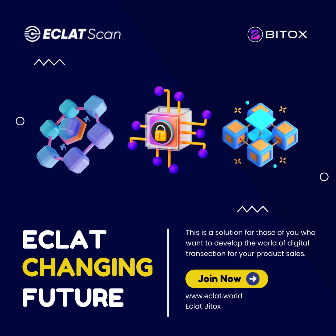 BitoxEclat's tweet image. ECLAT CHANGING FUTURE #ECLATWORLD🌎#BITOX #BLOCKCHAIN #CRYPTOCURRENCY #PoojaHegde #Titanic #Adipirush #BalasoreTrainAccident #Masubramanian