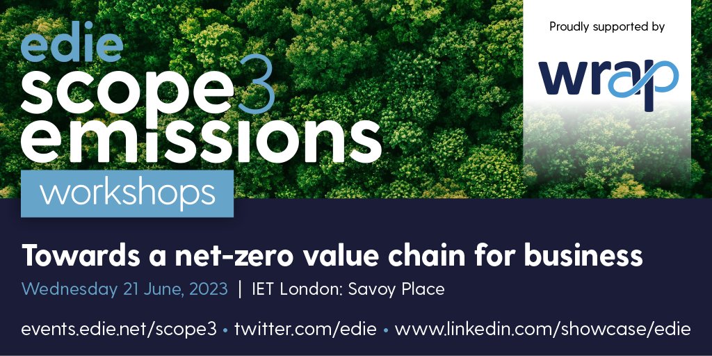 Calculating, reporting & reducing #Scope3 emissions is one of the most critical aspects in the transition to #NetZero. Join WRAP's Keith James at @edie’s Scope 3 Emissions Workshops tomorrow and find out how to accelerate progress in your business. bit.ly/3PeKQHu