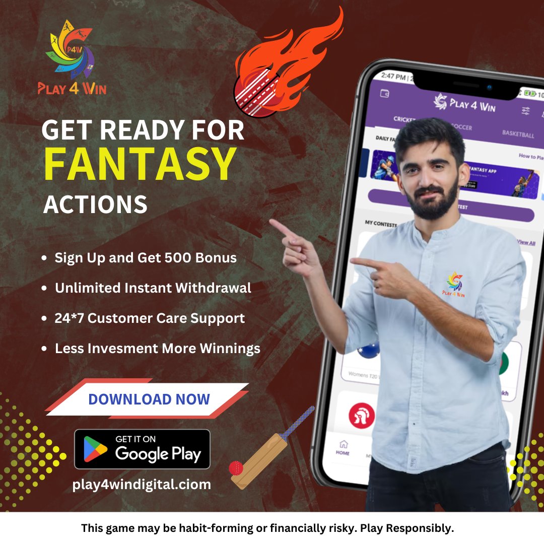 Play4WinDigital's tweet photo. The stage is set🔥 Get ready for some #Fantasy Actions💥
10 teams🤟, one title🏆
Seize your opportunity to win big by creating your teams on #Play4Win
Play 4 Win #FantasyCricket #IndianT20League #CricketFever #CricketFans #CricketLovers #ApnaGameKhelo #Play4WinDigital https://t.co/uGm5l4NG5J