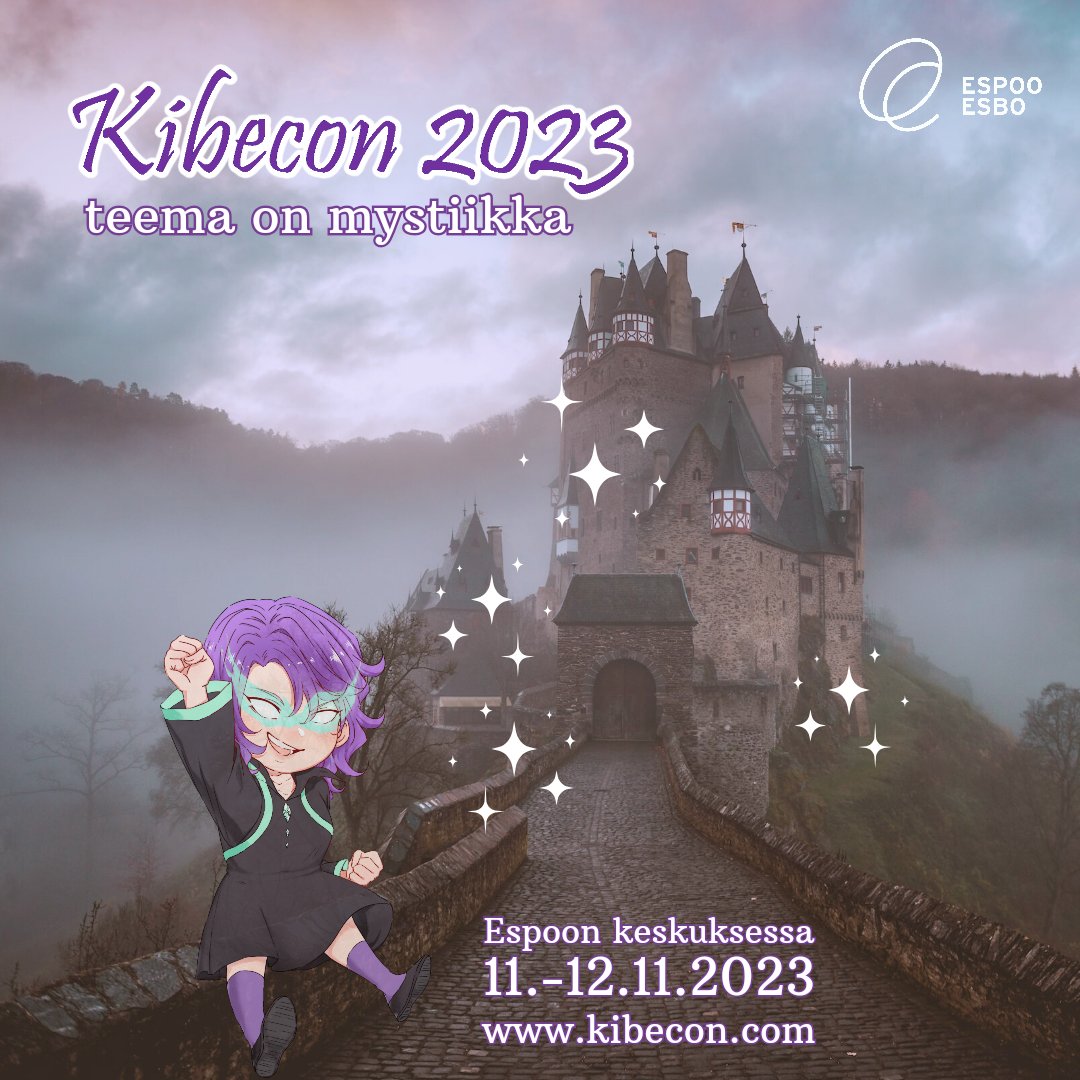 Astu arjen ulkopuolelle ja koe näkymättömän hengähdys, sillä Kibeconin 2023 teemaksi on valittu MYSTIIKKA! Tervetuloa mukaan Espoon keskukseen 11.-12.11.2023. Mukana: <a href="/NuoriEspoo/">Nuori Espoo</a> @KulttuuriEspoo @EspoonKirjasto