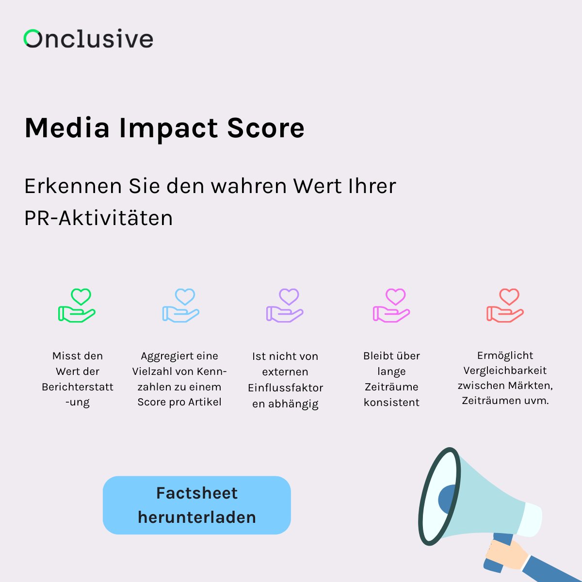 Wir möchten Ihnen einen leistungsstarken KPI vorstellen, der die Art und Weise, wie die Wirkung von PR-Aktivitäten gemessen wird, verändert -der eigens von Onclusive kreierte Media Impact Score. Lesen Sie dazu unser Factsheet: onclusive.com/de/ressourcen/…

#pr #strategie #media