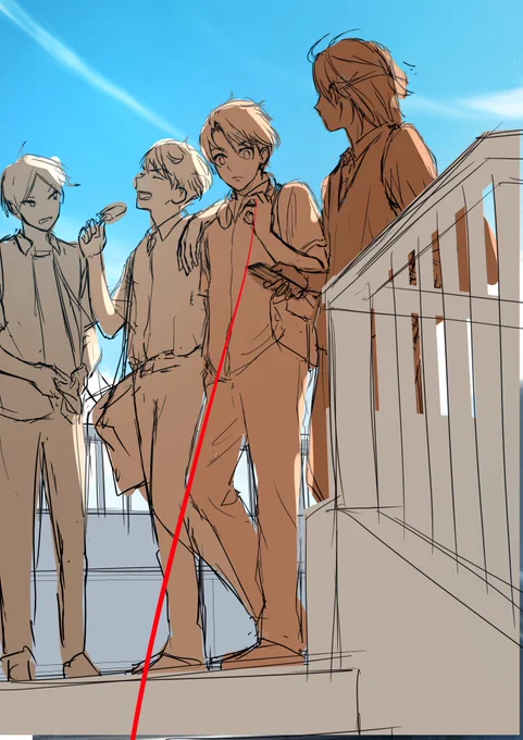 体調不良で絵が描けていないので、ラフと完成版を載せておきます  ← sketch                                     final→