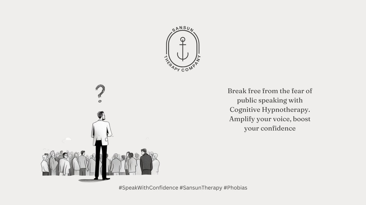 Shaking at the thought of public speaking? You're not alone. This common fear can hold you back in life and career. Try Cognitive Hypnotherapy. Start your journey to confident speaking today. #SpeakWithConfidence #SansunTherapy #FearNoMore 🗣️💼