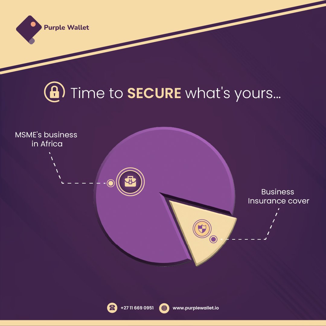 Protecting your business assets and investments is crucial for long-term success. The right insurance coverage provides a financial safety net.
Choose Purple Wallet for hassle-free business insurance.

#InsuranceNotDoubt #Insurtech #insurance #business #Africa #purplewallet