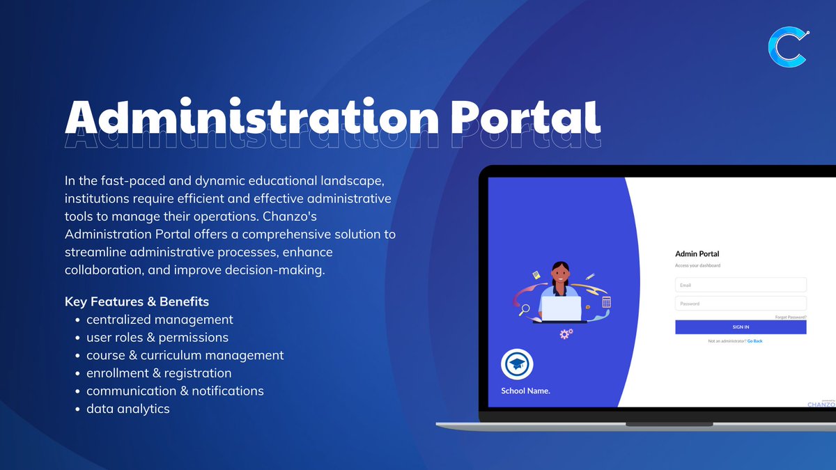 chanzotech's tweet photo. Empowering Administrators for Seamless Education Management 📚

Are you an education administrator looking for an efficient and streamlined way to manage your institution? Look no further! https://t.co/GsQtNggwaq