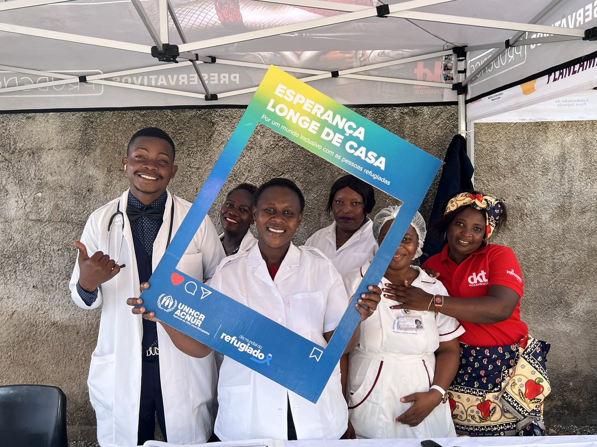 The medical team serving the community giving care and hope to many. #WorldRefugeeDay_2023 #WorldRefugeeDay #Pemba CaboDelgado, Mozambique 🇲🇿.